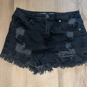 High rise jean shorts